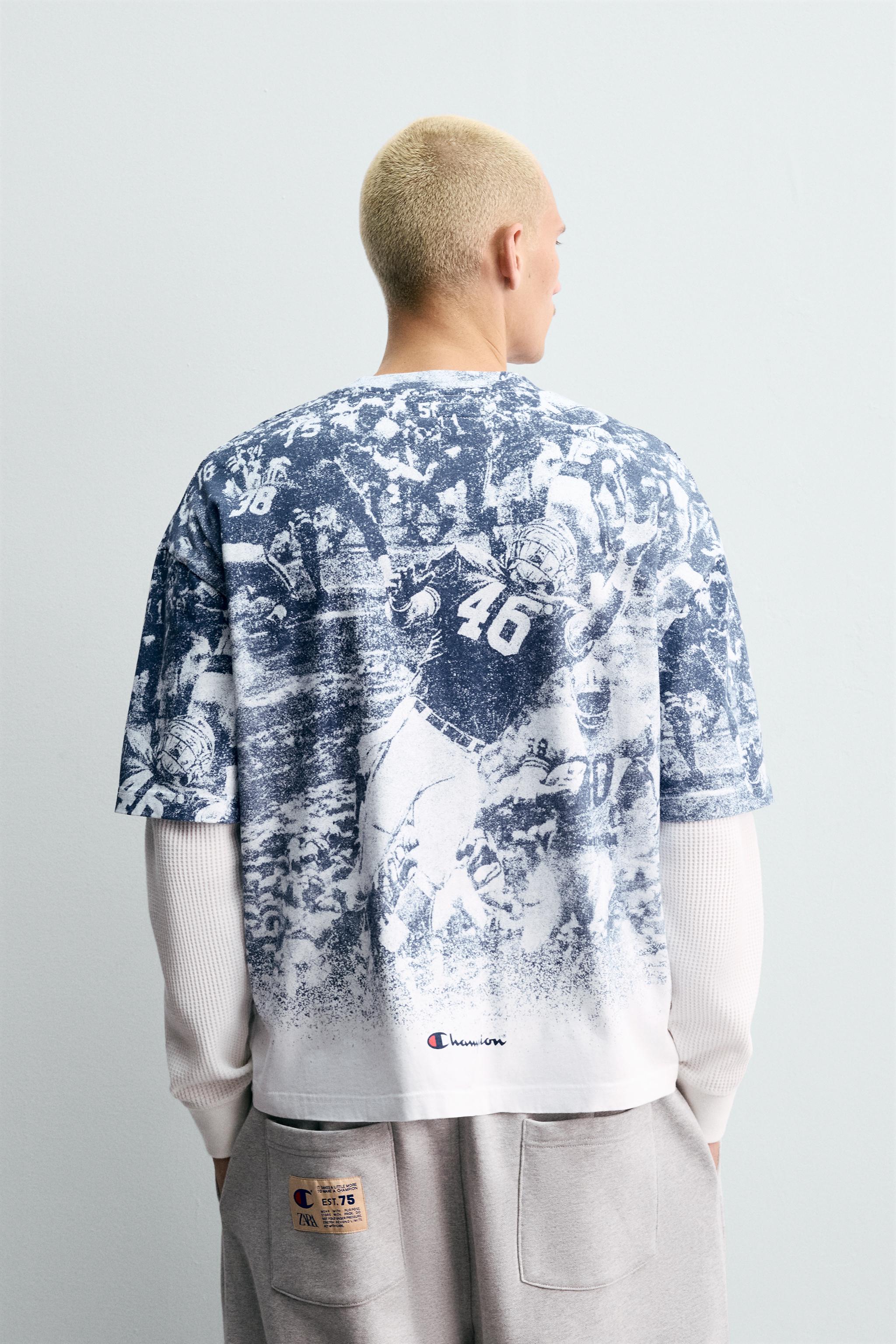 AMERICAN FOOTBALL PRINT T-SHIRT CHAMPION ® X ZARA